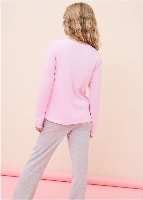 Lot de 5 T-shirts manches longues 100% coton, bonprix