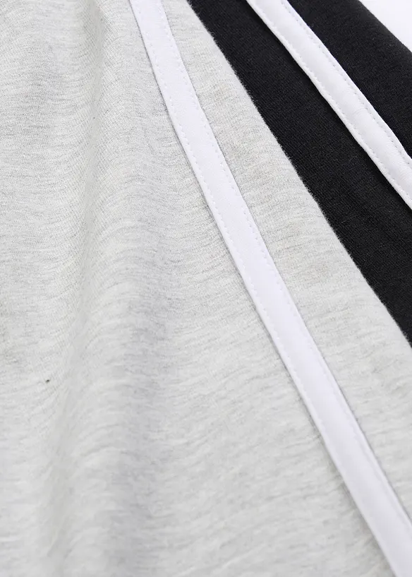 Lot de 2 pantalons en jersey de coton extensible, bonprix