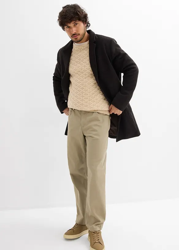 Pantalon extensible loose taille &eacute;lastiqu&eacute;e, droit, bonprix