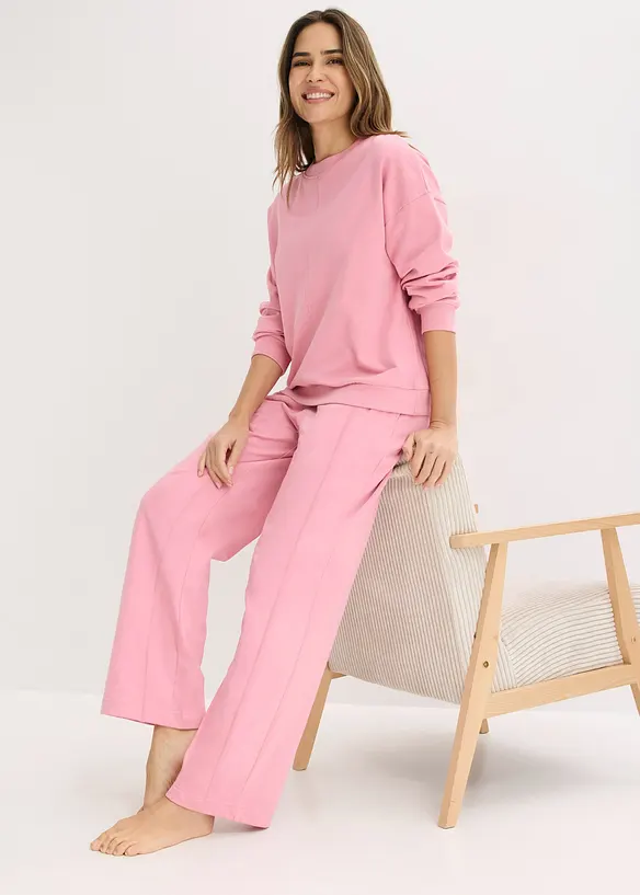 Ensemble d&rsquo;int&eacute;rieur en sweat avec haut raccourci, bonprix