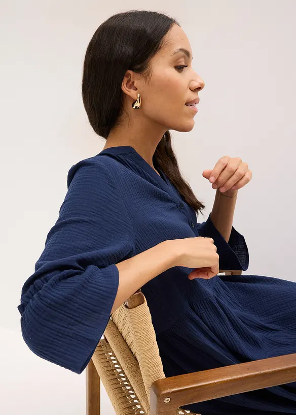 Robe longue en gaze de coton douce, bonprix