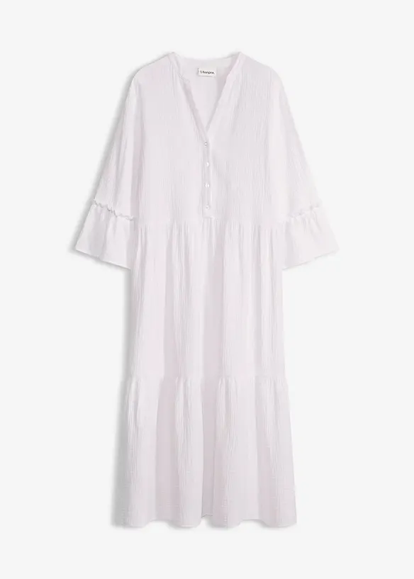 Robe longue en gaze de coton douce, bonprix