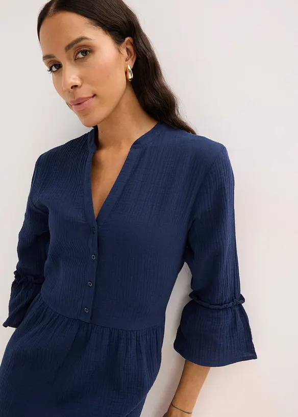 Robe longue en gaze de coton douce, bonprix