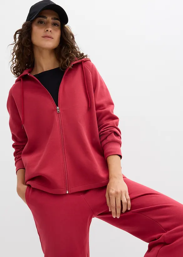 Sweat zipp&eacute; 100% coton, bonprix