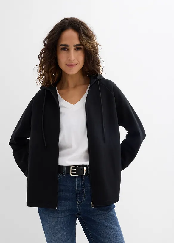 Sweat zipp&eacute; 100% coton, bonprix