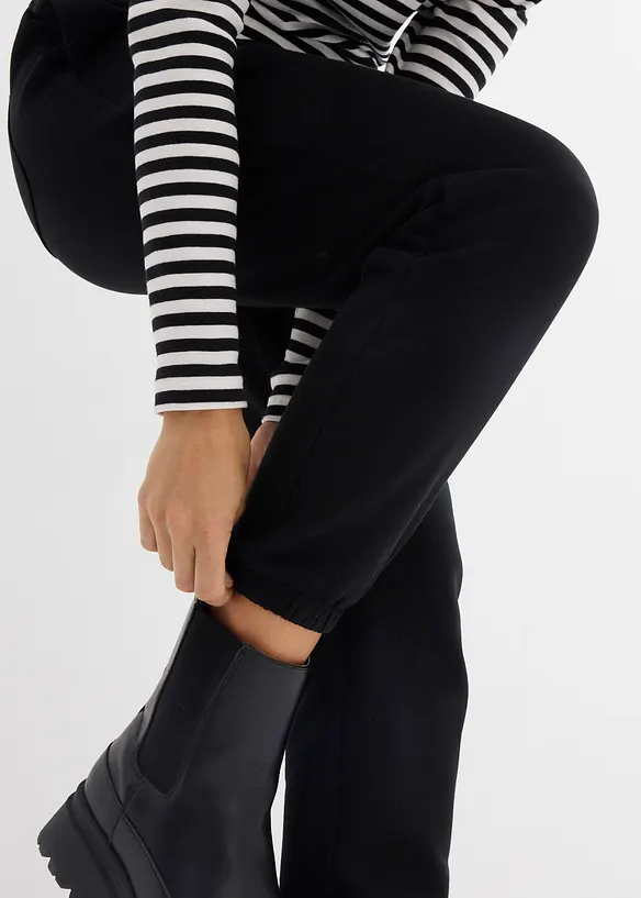 Lot de 2 pantalons sweat 100% coton, bonprix