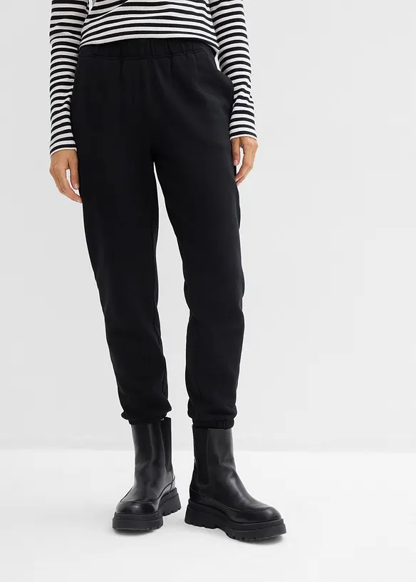 Lot de 2 pantalons sweat 100% coton, bonprix