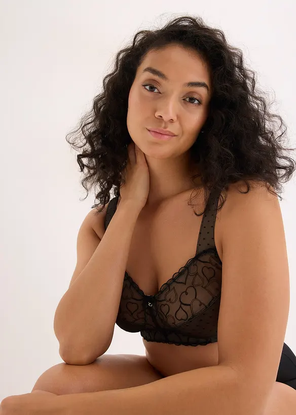 Soutien-gorge grand maintien sans armatures, bretelles rembourr&eacute;es, bonprix