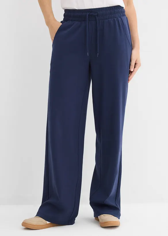 Pantalon en jersey interlock, bonprix