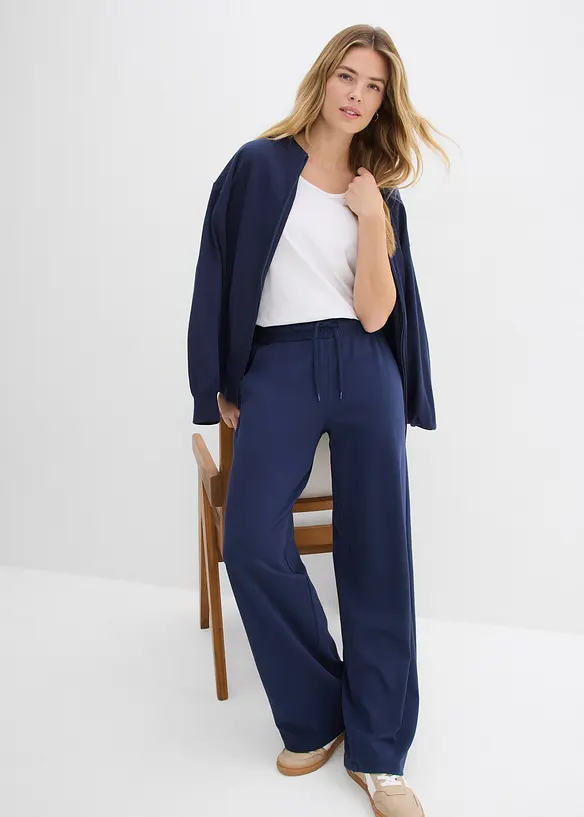 Pantalon en jersey interlock, bonprix