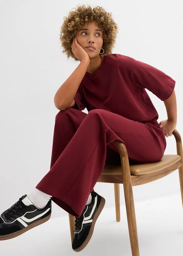 Pantalon en jersey interlock, bonprix