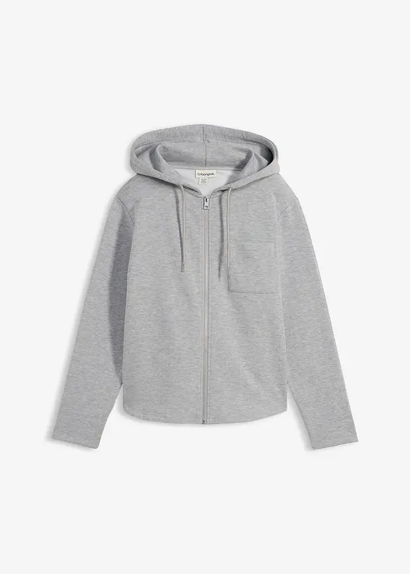 Sweat zipp&eacute; &agrave; capuche avec polyester recycl&eacute;, bonprix