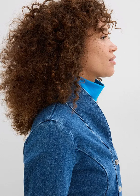 Veste en jean avec ceinture, bonprix