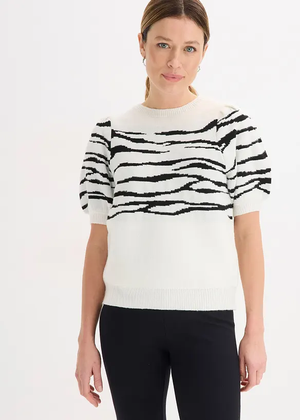 Pull &agrave; manches bouffantes, bonprix