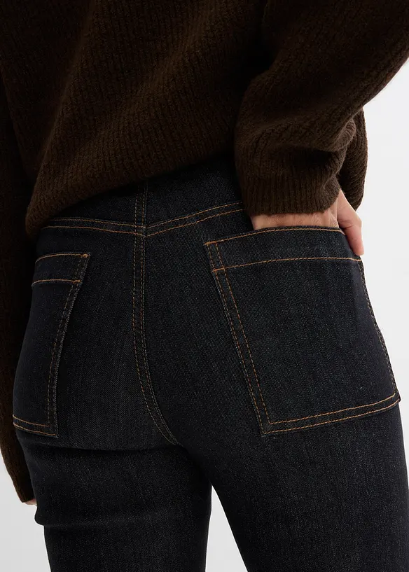 Jean bootcut taille haute &eacute;lastiqu&eacute;e, bonprix