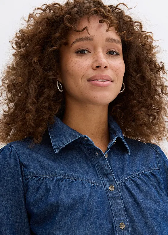 Chemisier en jean 100% coton, bonprix