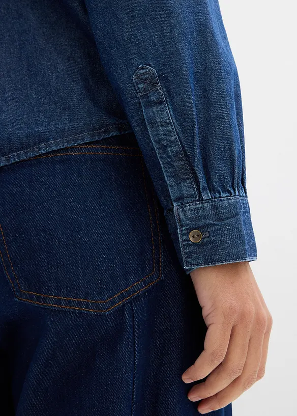 Chemisier en jean 100% coton, bonprix