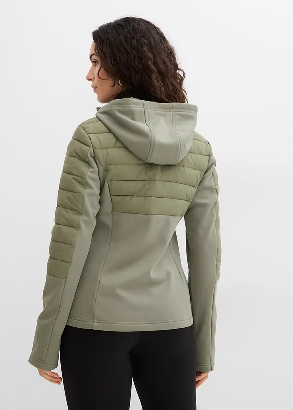 Veste matelass&eacute;e d&eacute;perlante avec softshell, bonprix