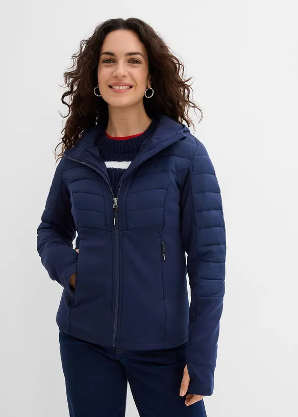 Veste matelass&eacute;e d&eacute;perlante avec softshell, bonprix