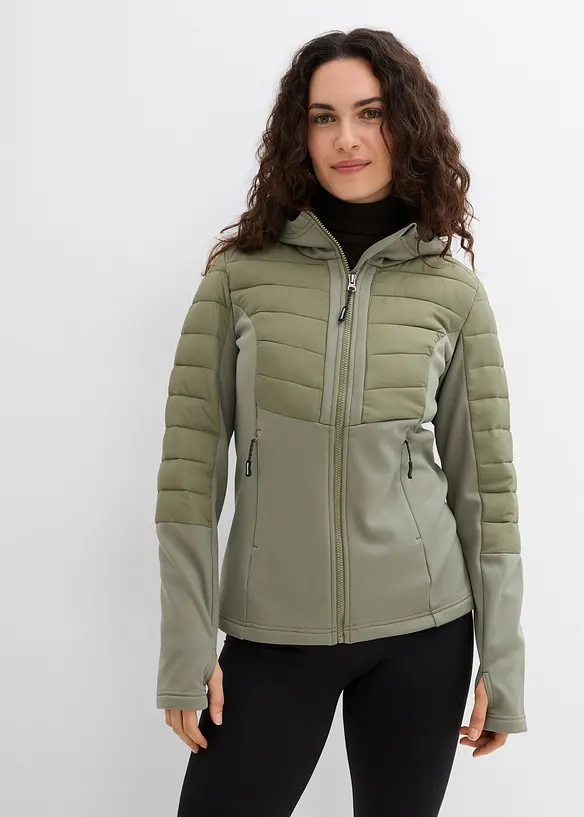 Veste matelass&eacute;e d&eacute;perlante avec softshell, bonprix