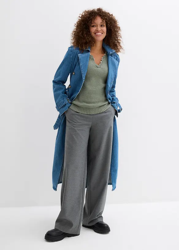 Pull &agrave; empi&egrave;cement dentelle, bonprix