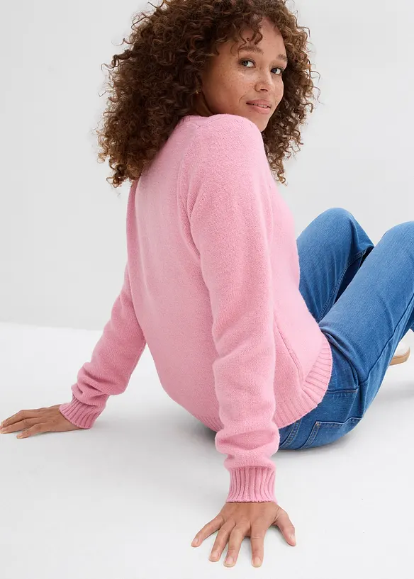 Pull &agrave; empi&egrave;cement dentelle, bonprix