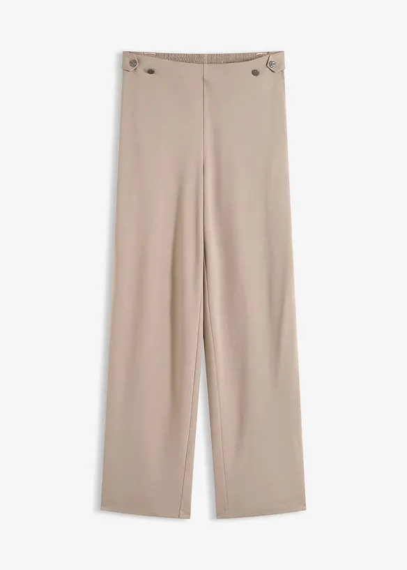 Pantalon en jersey &agrave; patte d&eacute;corative, bonprix