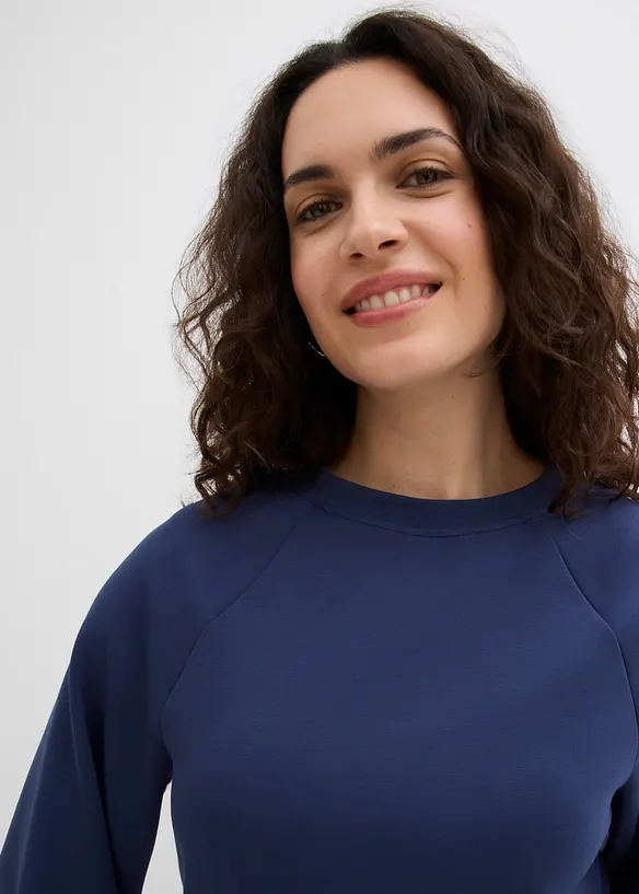 T-shirt boxy en mati&egrave;re n&eacute;opr&egrave;ne avec empi&egrave;cment &eacute;lastique, bonprix