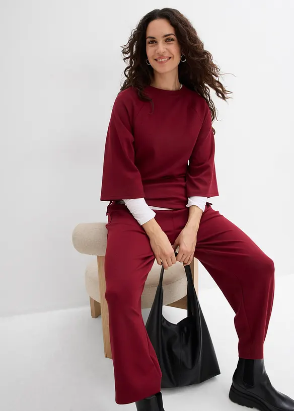 T-shirt boxy en mati&egrave;re n&eacute;opr&egrave;ne avec empi&egrave;cment &eacute;lastique, bonprix