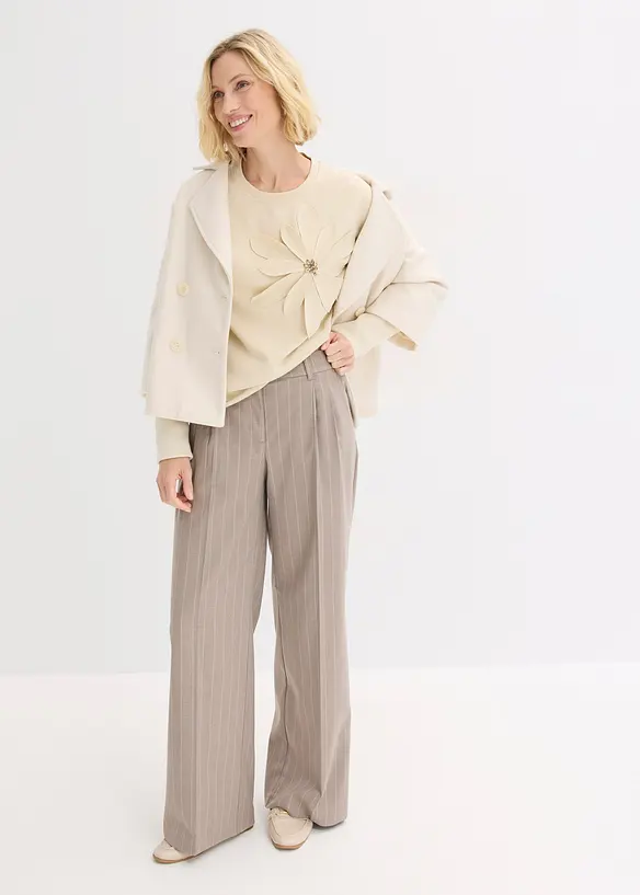 Sweat-shirt en n&eacute;opr&egrave;ne avec application, bonprix