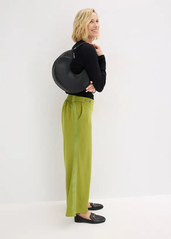 Pantalon en jersey &agrave; patte d&eacute;corative, bonprix