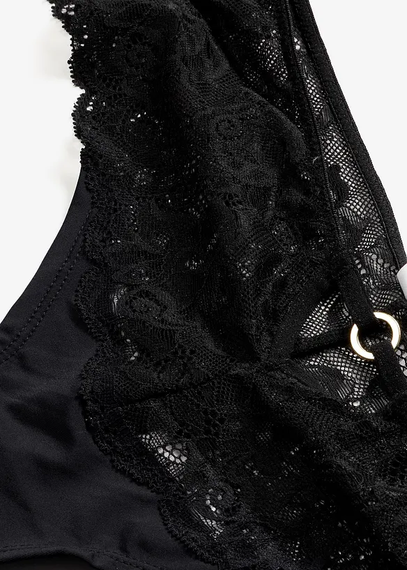 Panty-string &agrave; dentelle florale, bonprix