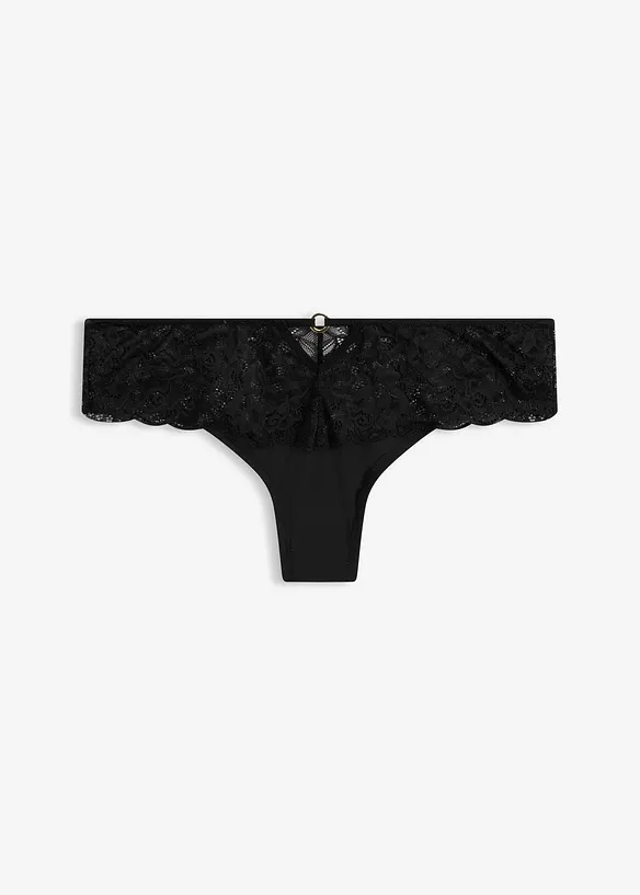 Panty-string &agrave; dentelle florale, bonprix