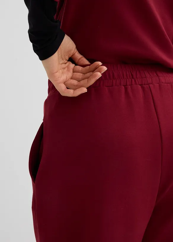 Pantalon barrel en jersey n&eacute;opr&egrave;ne, bonprix