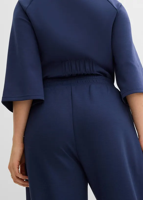 Pantalon barrel en jersey n&eacute;opr&egrave;ne, bonprix