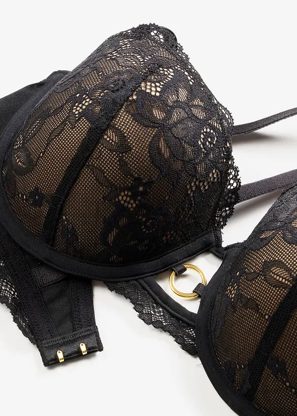 Soutien-gorge balconnet avec dentelle florale, bonprix