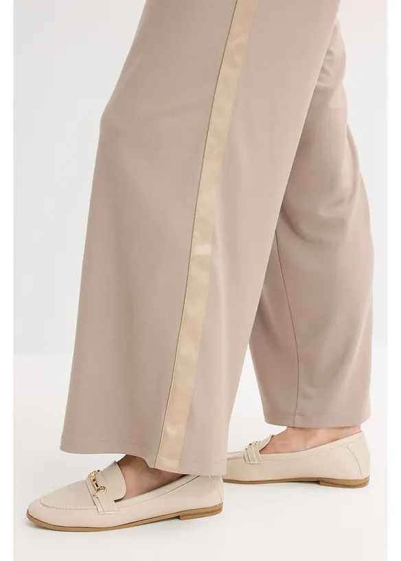 Pantalon en jersey &agrave; patte d&eacute;corative, bonprix