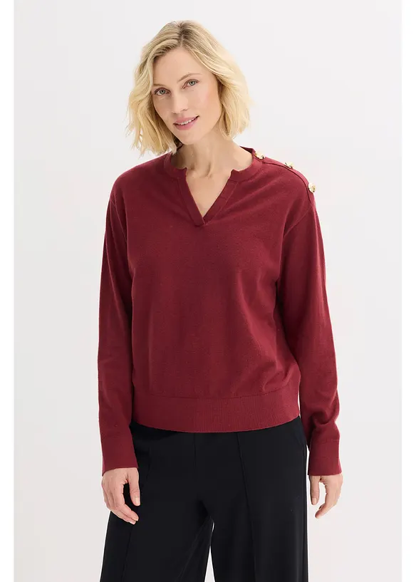 Pull en maille avec boutons, bonprix