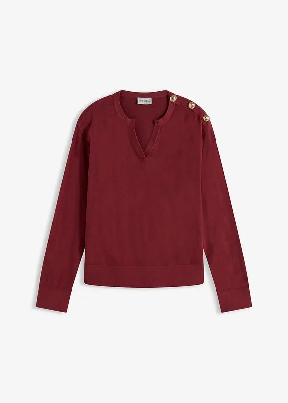 Pull en maille avec boutons, bonprix