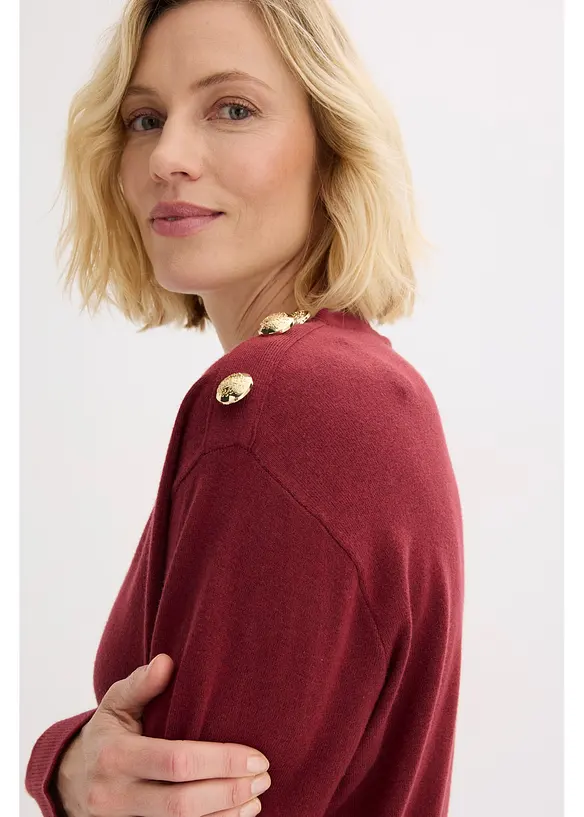 Pull en maille avec boutons, bonprix