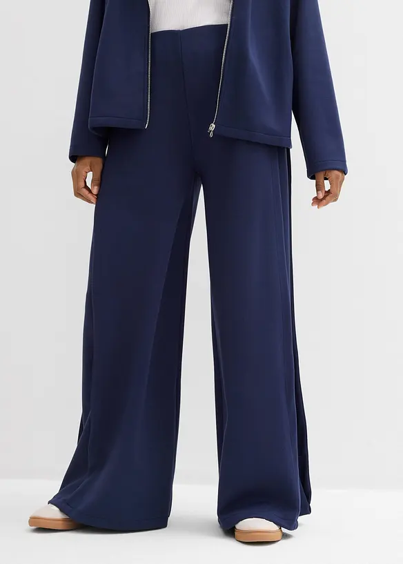 Pantalon ample &agrave; pli sur le c&ocirc;t&eacute;, bonprix