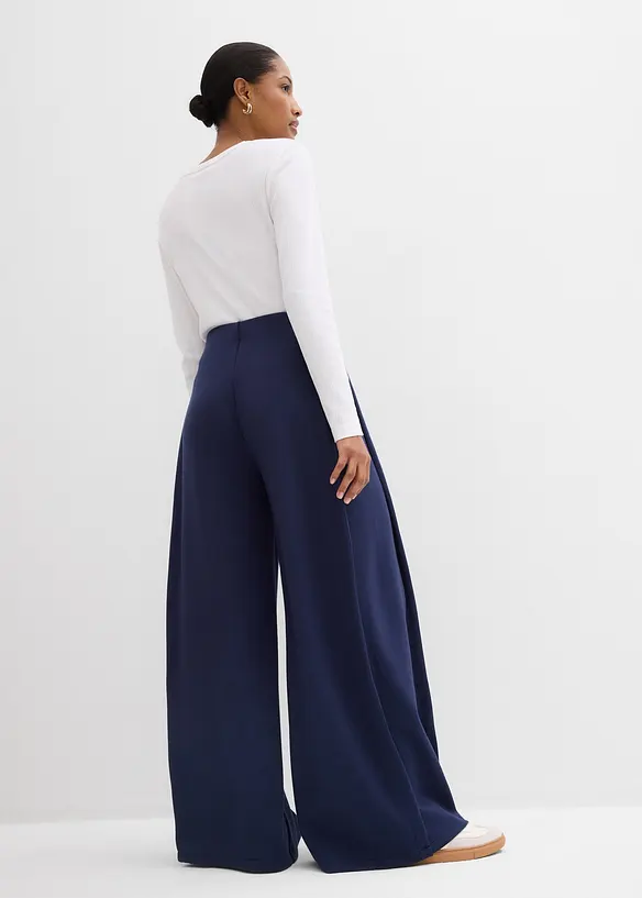 Pantalon ample &agrave; pli sur le c&ocirc;t&eacute;, bonprix