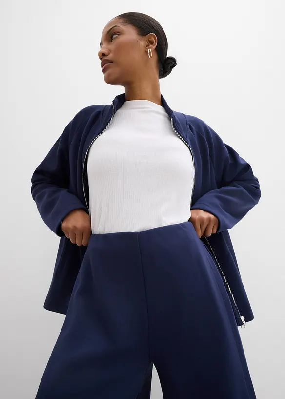 Pantalon ample &agrave; pli sur le c&ocirc;t&eacute;, bonprix