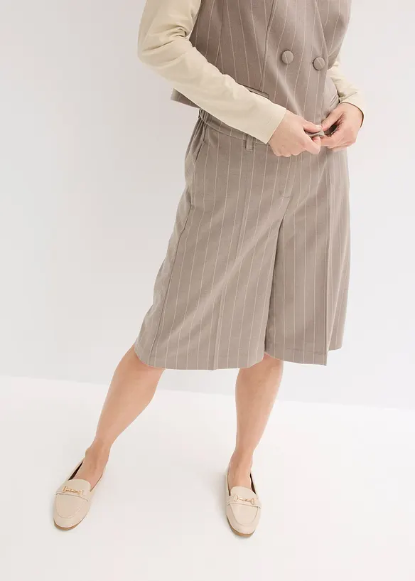 Bermuda &agrave; rayures tennis et pinces, bonprix