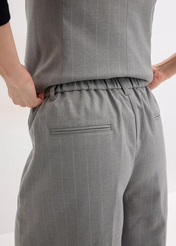 Bermuda &agrave; rayures tennis et pinces, bonprix