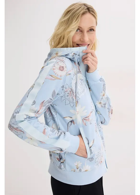 Sweat zipp&eacute; &agrave; imprim&eacute;, bonprix