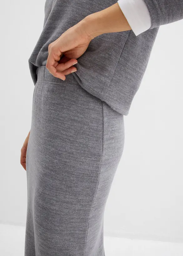 Jupe en sweat effet maille, bonprix