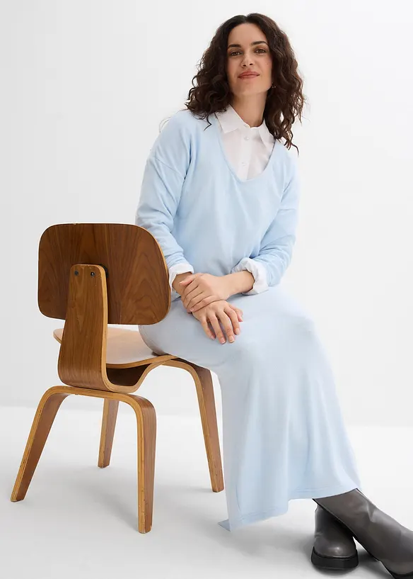 Jupe en jersey effet maille, bonprix