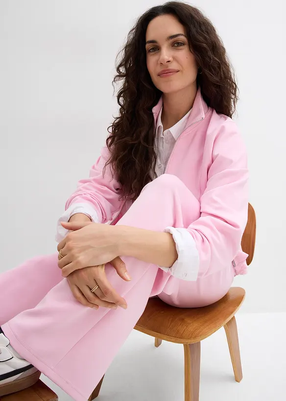 Pantalon en jersey n&eacute;opr&egrave;ne &agrave; pinces, bonprix