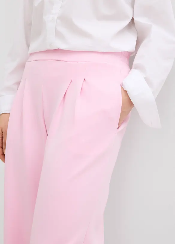 Pantalon en jersey n&eacute;opr&egrave;ne &agrave; pinces, bonprix